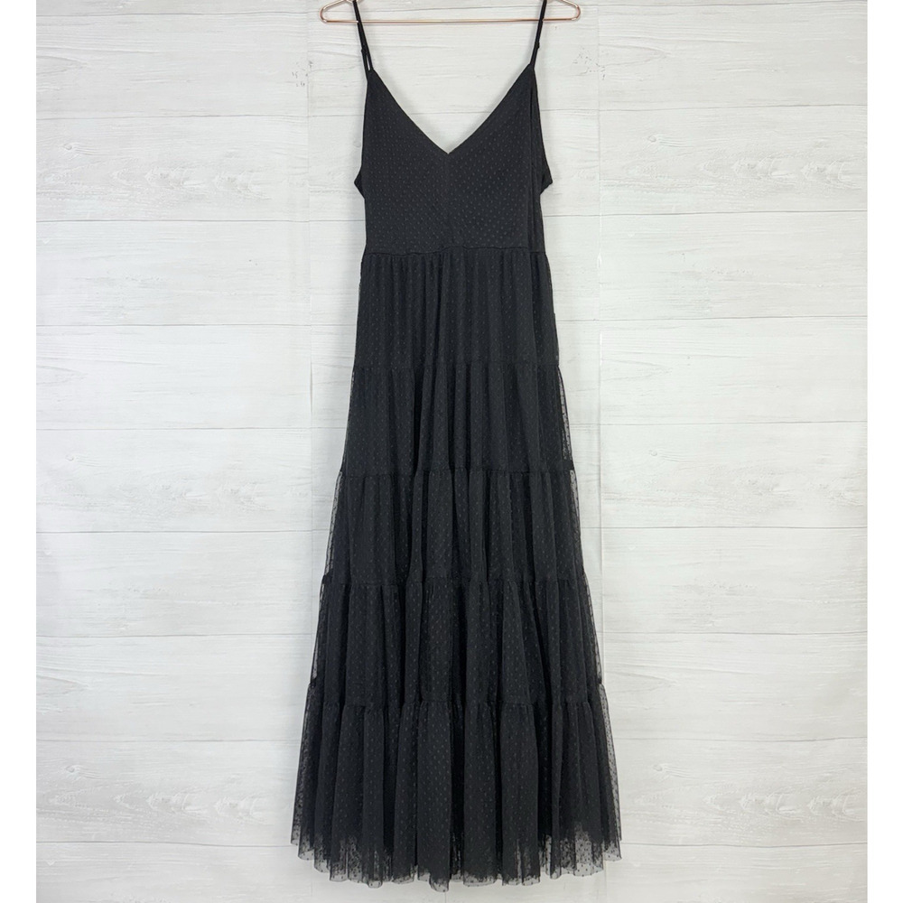 NWT Lulus Made to Be Magical Maxi‎ Dress XL Black Dotted Tulle Witchy Whimsygoth - Picture 14 of 16